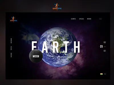 ISRO Landing Page ui ux design uidesign ux desgin ux design