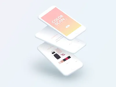 Welcome screen - Color scan color palettes illustraion landing page user journey welcome page welcome shot