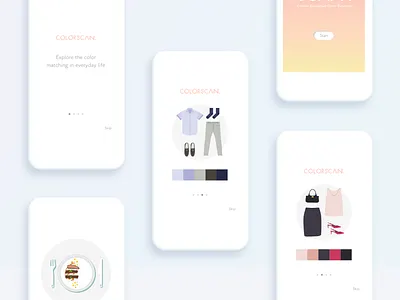 Welcome screen - Color scan color palette illustraion landing page landing screen slider user journey welcome screen welcome shot
