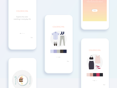 Welcome screen - Color scan color palette illustraion landing page landing screen slider user journey welcome screen welcome shot