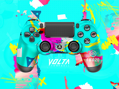 FIFA 20 | PS4 Controller branding easports fifa fifa20 football football logo hazard packagaing photoshop playstation playstation4 ps4 ps4controller skin volta