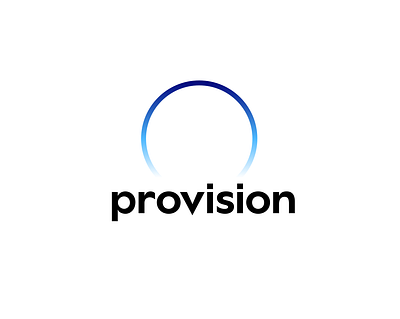 Provision communications branding clean design logo