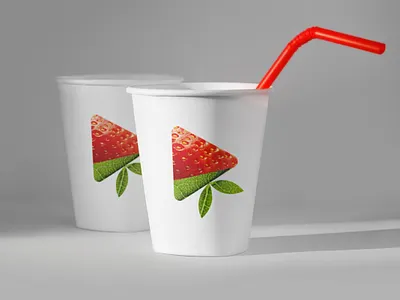 Freshtel 4g brand design branding cup design fresh freshtel identity logo paper cup strawberry визуальная идентификация разработка логотипа