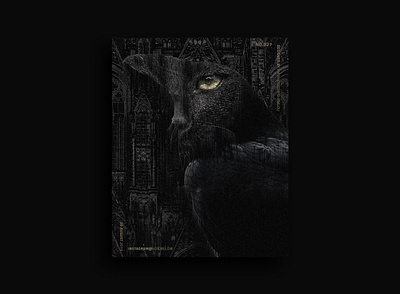 Voidbelow / The Queen abstract black cat crow design gothic inspiration photoshop poster poster a day poster art poster design raven voidbelow