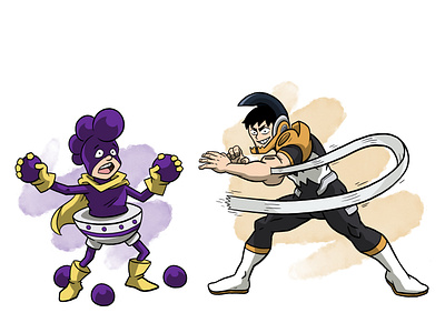 My Hero Academia: Team 9 anime boston bubbles character design characterdesign comic art comics design fan art fanart illustration manga photoshop photoshop art purple tape yellow