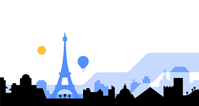 History of Uber city geometric illustration illustrator landscape minimal paris uber