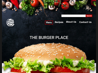 Foodie homepage landingpage ui