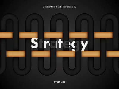 Gradient Studies II: Strategy black color geometry gradient lines metallic minimalism pattern tube typography vector
