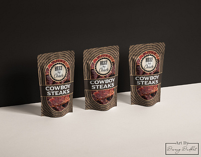 Cowboy Steaks Packaging Design app branding brochure design character design graphic design illustration lettering logo logo design minimal typography ux vector web