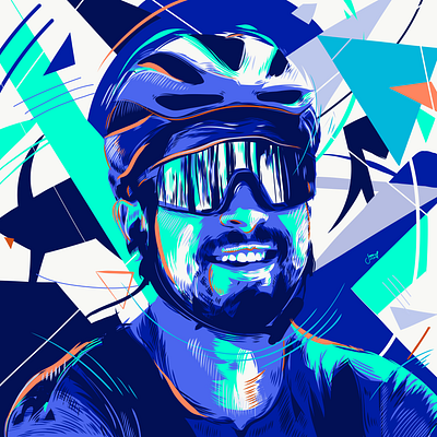 Cycling illustration (Peter Sagan) adobedraw design digitalart drawing illustration ipadpro sagan vector