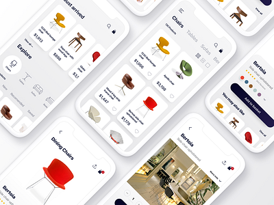 Furniture App Concept design design process design technique ecommerce ecommerce app ecommerce design graphic design illustration inspiration mobile online shop online shopping ui user experience ux visual design