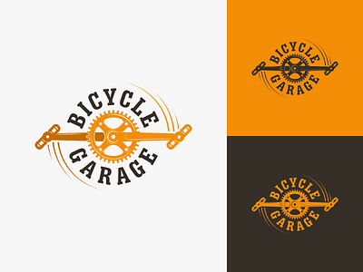 Bicycle Garage ™ Logo Options 4 of 4 bicycle bicycle app bicycle shop branding design digital flat illustration logo typogaphy