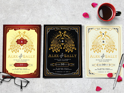 Wedding Invitation design dribbble font logo popular poster typeface typogaphy vintage flyer wedding wedding invitation