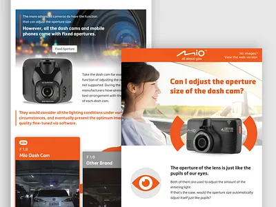 Mio Class newsletter, En. branding dashcam edm illustration infographic minimal newsletter ui
