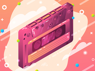 Cassette isometric cassette design erikdgmx graphic design illustration illustrator isometric isometric design isometric illustration isometry music retro style tape vector vector art vector illustration