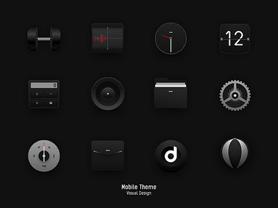 Mobile Theme — Black black design mobile theme red ui