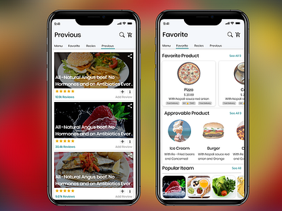 Food Interface Design animation app branding design design app icon illustraion illustration landing page layout mobile print typography ui ux web web template