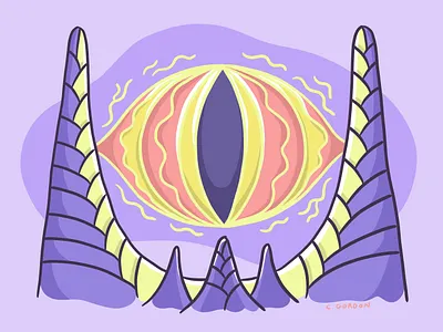 #SMAUGUST Art Challenge 20 | Eye of Sauron art challenge digital illustration draw daily eye eye of sauron illustration lord of the rings lotr procreate sauron smaugust