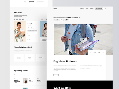 Website for English Language School business development employer entrepreneur homepage landing page rondesign school startup visual web website