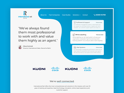 International Rail - Website Concept branding carousel design figma hero section illustration logo responsive design typography ui ux waves website