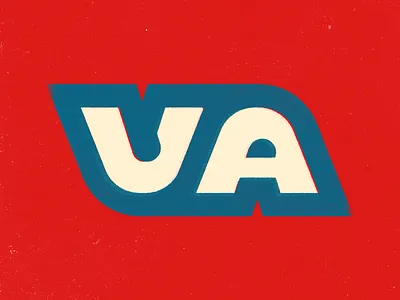 VA letter thick lines typography va virginia