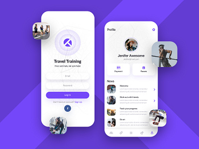 Login Screen | Travel App app design interface nikitin nikitinteam screen ui ux