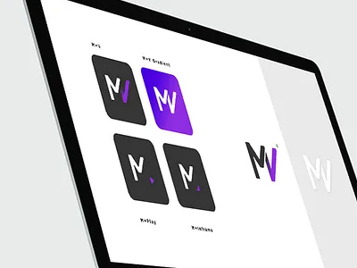 M V - L O G O brand branding design digital graphic icon identity logo logo design