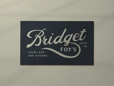 Nº 039 | Jessie Jay Design for Bridget Foys antique branding identity logo philadelphia retro script timeless typography vintage