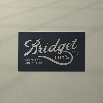 Nº 039 | Jessie Jay Design for Bridget Foys antique branding identity logo philadelphia retro script timeless typography vintage