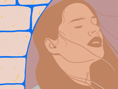 Windy day! blue character characterdesign chart colorful flat flat illustration flatdesign girl illustration ipadpro minimal portrait procreate wind woman