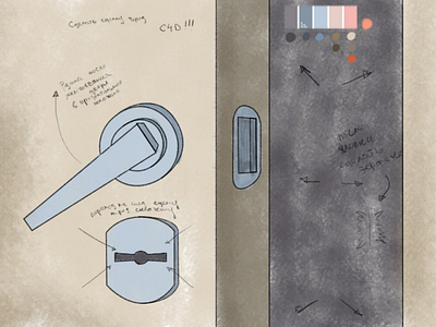 Сhapter-2 "Close the door" (sketch) character animation close the door concept art door door handle door knob illustration art keyhole nick photoshop photoshop art picture sketch