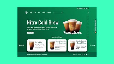 Starbucks Redesign Concept | Modern Website adobe xd agency app branding clean design coffee design dribble ecommerce flat food illustrator minimalist redesign concept starbuck ui ux web website concept website design