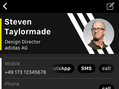 iOS Contacts App Redesign — custom branding app appdesign apple contact interface interfacedesign iphone skin ui ui design uidesign ux ux design uxdesign