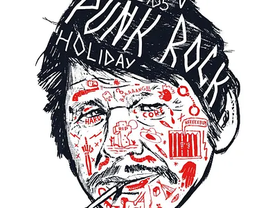 Bronson actor bronson hollywood illustration merchandising movie portratit screenprint tattoo western