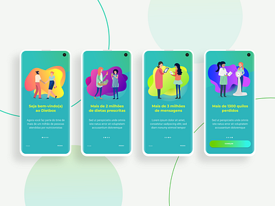 Dietbox App onboarding design design app mobile onboarding ui ux visual walkthrough