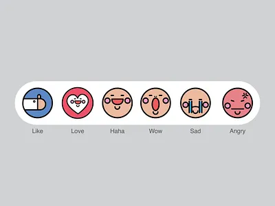 Facebook like button - smily zone graphic design illustraion like smily zone ui ux