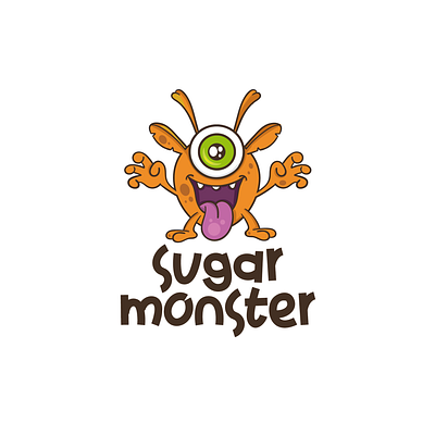 Sugar Monster branding candy cartoon character colorful creative cute illustration logo mascot monster sugar