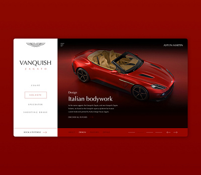 Aston Martin Vanquish aston aston martin automotive automotive design design interaction landing landingpage sketch ui uidesign user user experience userinterface ux website