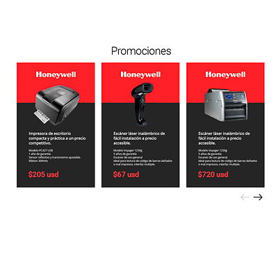 Honeywell clean design mexico red scanner tech ui ui ux uidesign usd ux web website