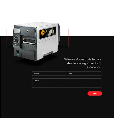 Scanner black button clean design form mexico red tech ui ui ux uidesign ux web website