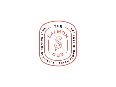 Salmon Guy brand design branding concierge fish fresh healthy high end identity logo logo design luxury quality salmon seal service