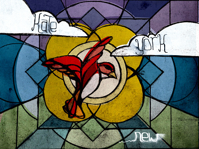 kate york | new - album artwork album art album artwork album cover album cover design bird geometric art music musician songwriter stained glass