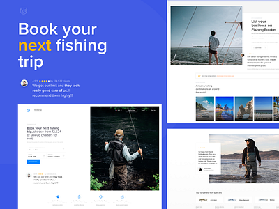 FishingBooker.com Concept - Alternative Search boat boats booking design fish fishing interface landing search travel ui ux web