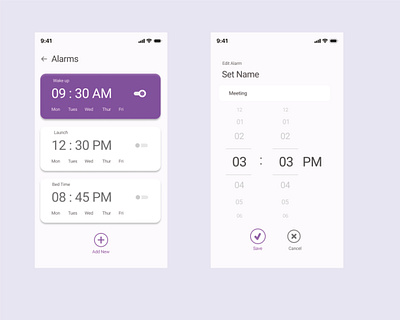 alarm alarm app branding clock design flat ui ux