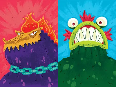 Cinder & Gil board game board games cartoon character creature design dragon fantasy fish game gamer illustration monster monsters quest rpg tabletop texture