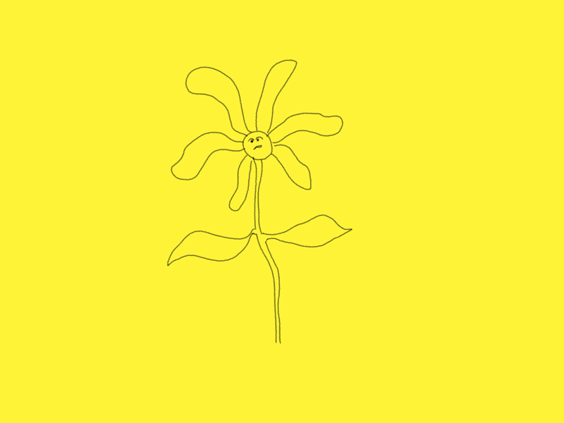 dazed daisy animation cell daisy flower gif photoshop rough sketch