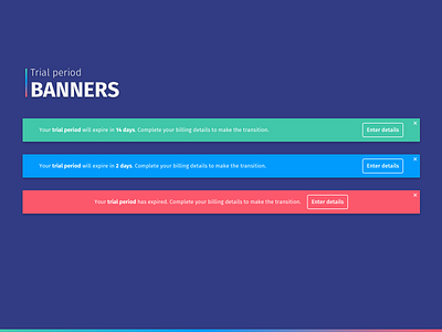 Trial period banners banner banners period trial trialperiodbanner ui uxui