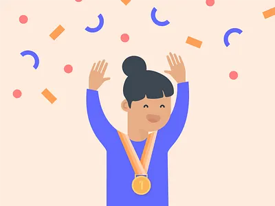 Hooray! celebrate character characterdesign confetti design digital digital illustration illustration party winner