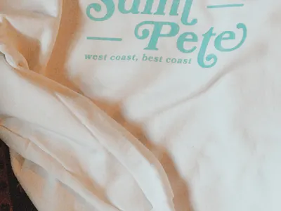 St. Pete Sweater branding clothing clothing design cricut design hand lettering illustration iron on logo sweater typography vector vinyl