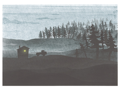 into the woods 4 artwork bookillustration clouds coffee digital art editorial art editorial illustration forest illustration story